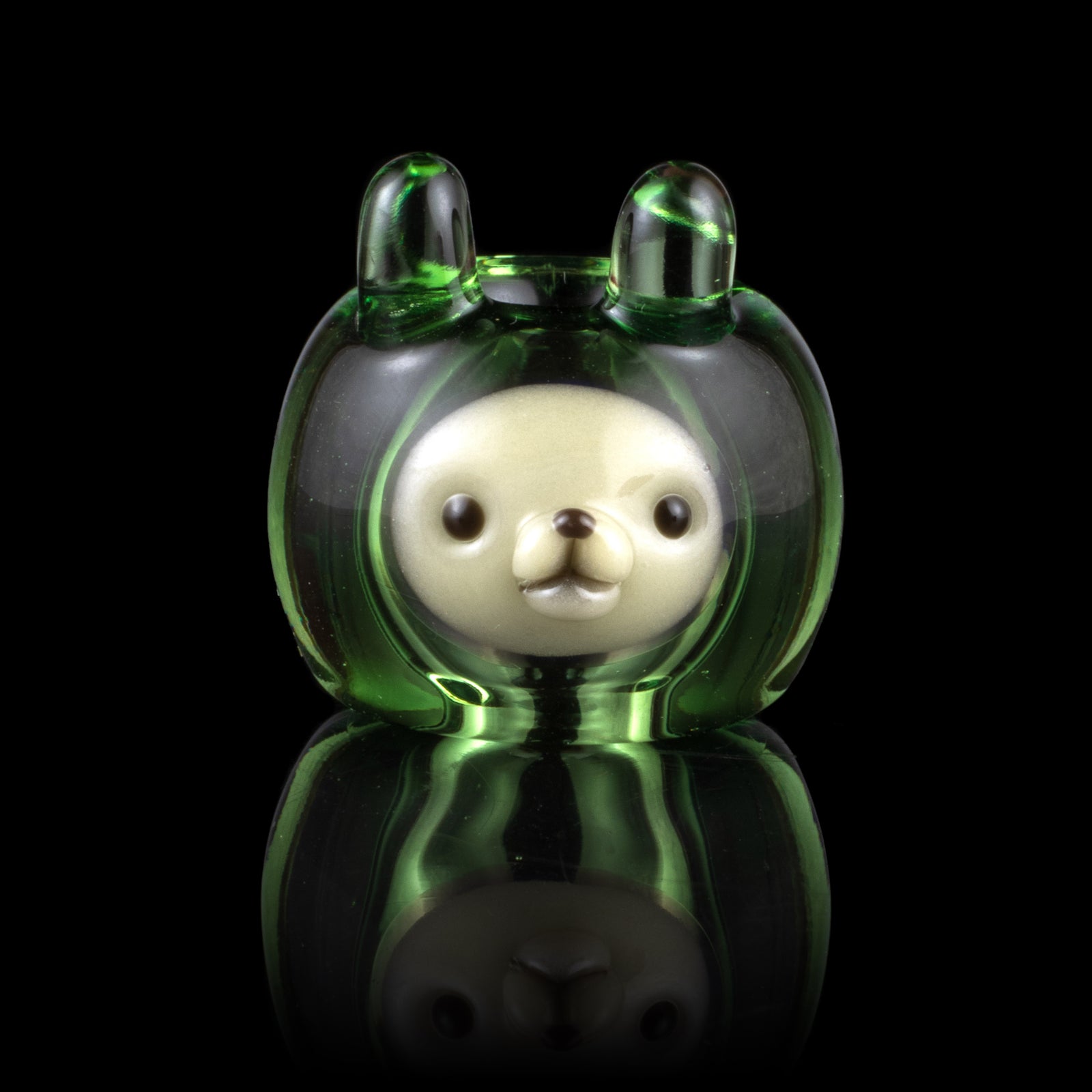 “Bunny Bead” 2 Transparent Green