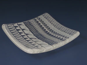 Xanderman Glass - "Twist Cane Sampler Tile Ashtray"