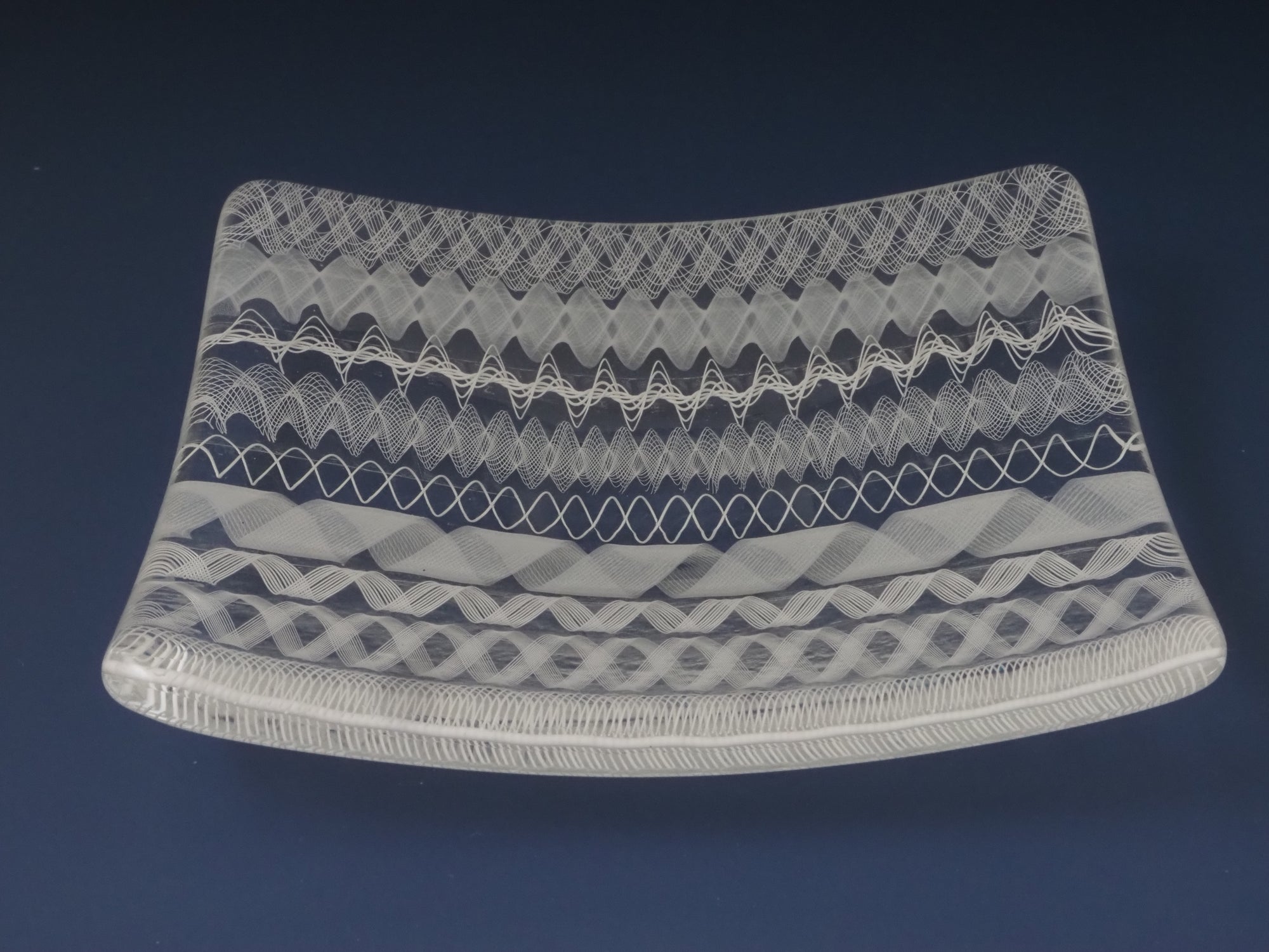 Xanderman Glass - "Twist Cane Sampler Tile Ashtray"