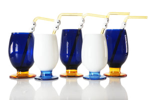 JAG x Casta Glass "Fragmented Homer/Marge" Cup & Straw Sets